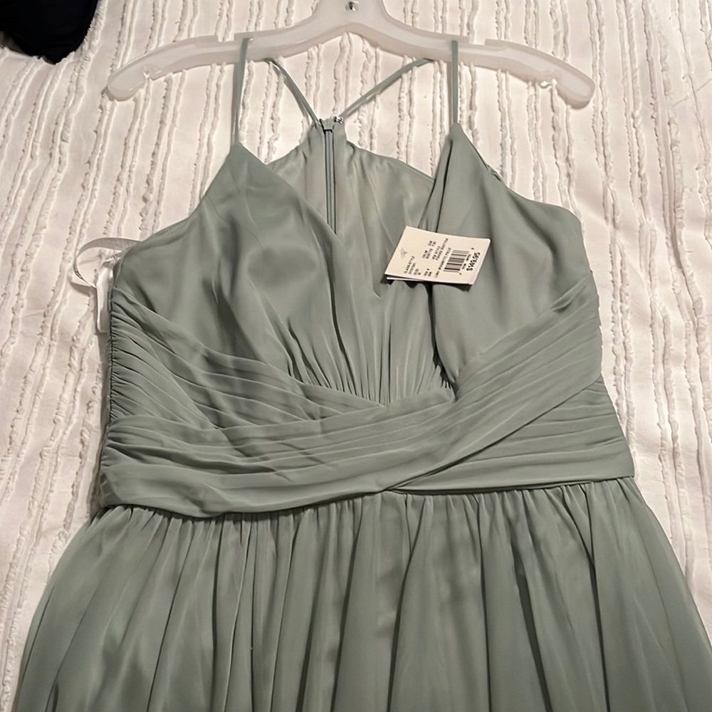 Sage Green Davids Bridal Bridesmaids Dress
